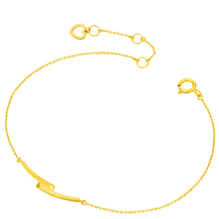 周大福SOINLOVE「极简」18K金手链微笑彩金手链女VE175生日礼物