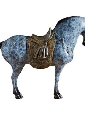 唐马摆件马到成功大型铜摆件