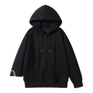 NASA联名纯棉重磅开衫拉链卫衣男秋季穿搭高级感潮牌宽松连帽外套