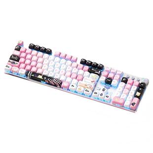 狼蛛F2088Air三模机械键盘无线蓝牙电竞游戏108键鼠套装主题键帽