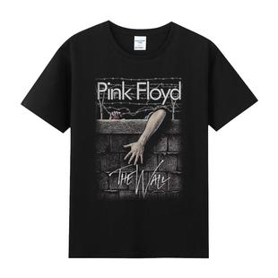 夏纯棉圆领半袖短袖男装摇滚青少年T恤乐队pinkfloyd平克弗洛伊德