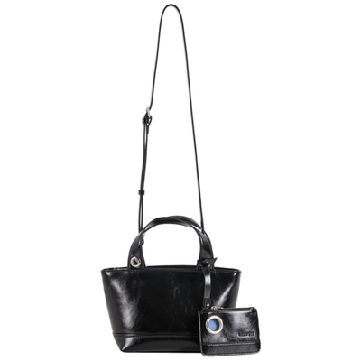 DirtySix原创牛皮亮面菜篮子包