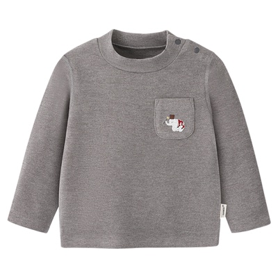 儿童半高领打底衫德绒高弹秋衣