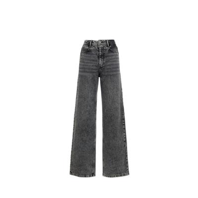 oq区绫致ONLY2026春季新款松弛风皮牌装饰水洗高腰直筒牛仔裤女