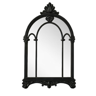 轻奢不规则壁炉装饰挂镜法式宫廷风led复古浴室镜卧室高级化妆镜