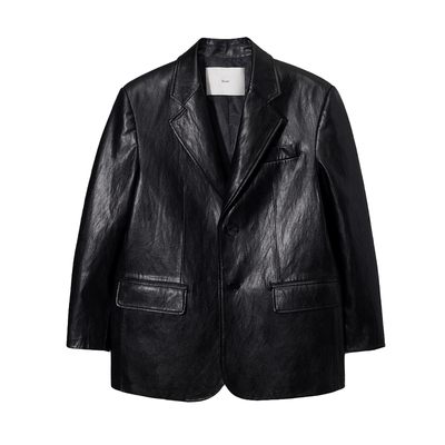 Dunst2026春季新品中性精致微宽松版型单排扣皮夹克外套UDJA5A105