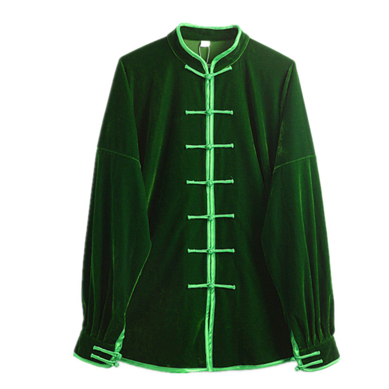 新款加厚秋冬季金丝绒晨练太极服