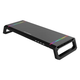 多功能USB扩展台式电脑显示器增高架桌面收纳显示屏电竞支架办公室工位改造神器笔记本屏幕支撑架底座折叠式