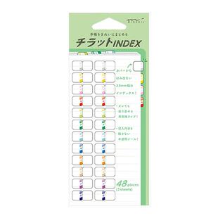 日本midori Index手帐专用半透明索引贴/书签 彩色数字图案索引