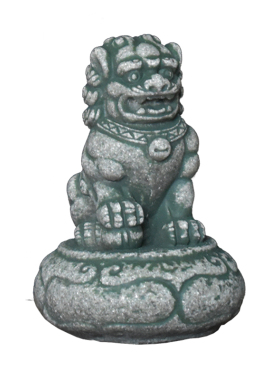 石头狮子一对摆鱼缸玄关客厅门口