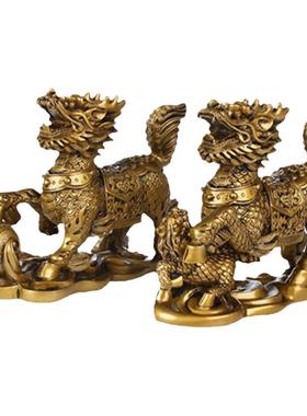 卧室摆设护宝麒麟摆件