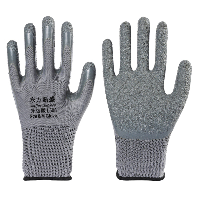 防滑耐磨皱纹劳保手套工厂直销