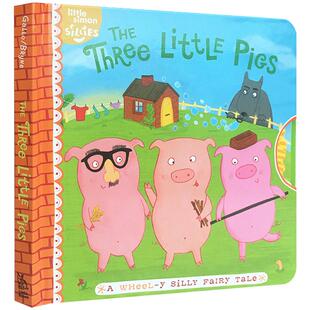 预售英文原版 The Three Little Pigs 三只小猪 机关操作纸板书 经典童话故事儿童启蒙早教认知英文书 可搭 busy book bizzy bear