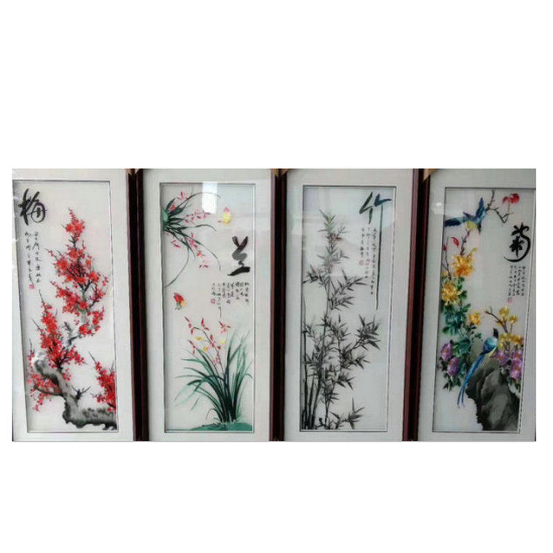 苏州刺绣机绣仿手工苏绣装饰画