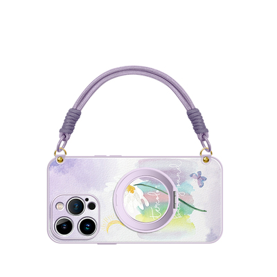 水彩雏菊适用苹果手机壳磁吸支架