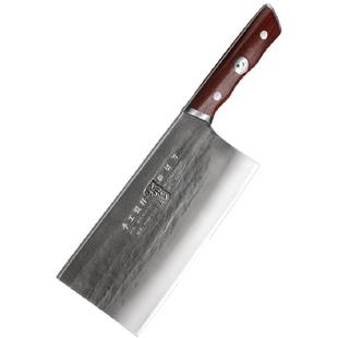 折影轩辕斩切刀DC53模具钢高硬度手工锻打商用厨师刀家用高级菜刀