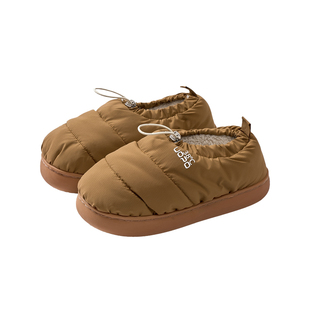 羽绒布棉拖鞋包跟女2025新款秋冬季可外穿加厚底加绒保暖防水棉鞋