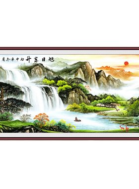 旭日东升聚宝盆装饰画
