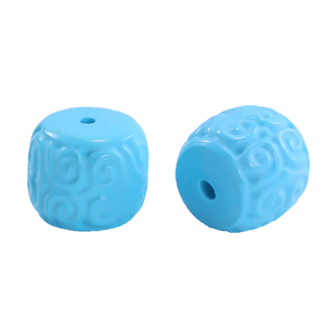 仿绿松石回纹珠手串diy散珠配件天然菱镁矿十八籽手链吊坠隔珠子