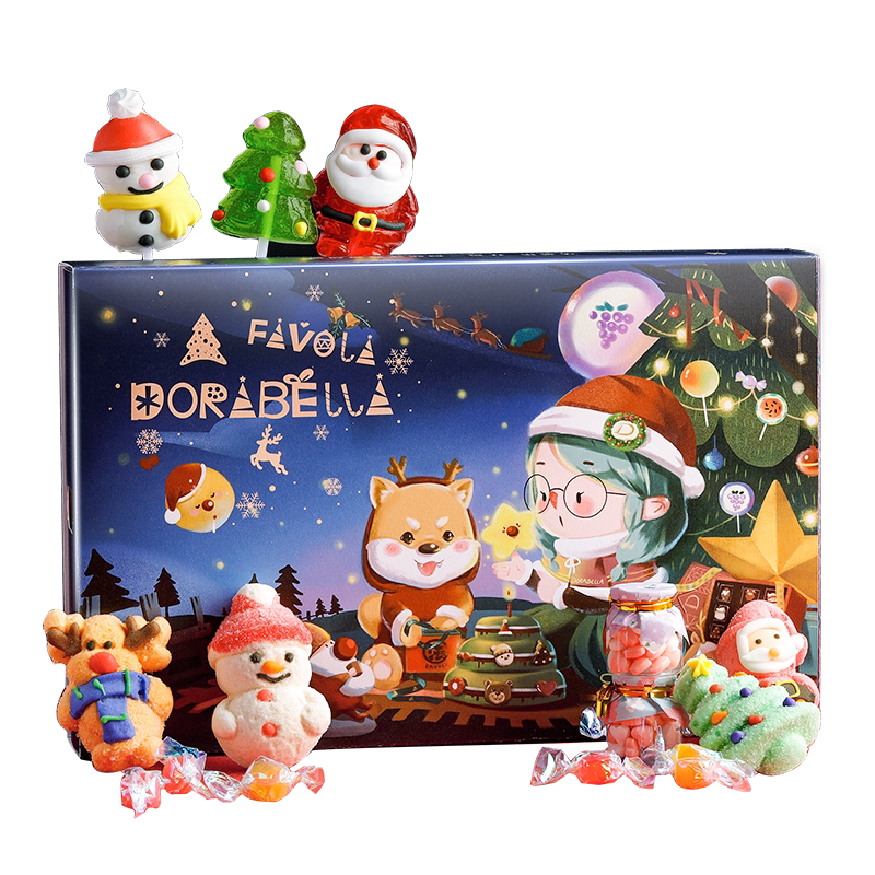 圣诞糖果礼盒装巧克力节日送人星空棒棒糖圣诞礼物圣诞老人棉花糖