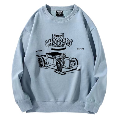 加绒柔顺亲肤保暖圆领卫衣