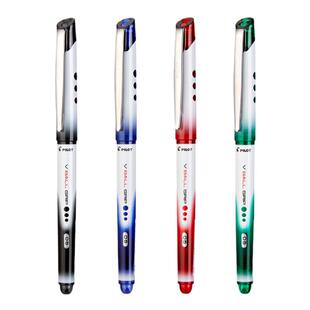 日本pilot百乐威宝走珠笔bln-vbg5黑色中性笔0.5mm学生刷题考试办公专用黑蓝红水笔可换芯盖帽式大容量子弹头