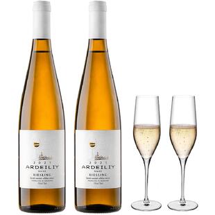 德国雷司令半甜型白葡萄酒气泡果酒低度微醺香槟杯过新年货送礼盒