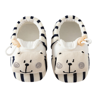 婧麒宝宝鞋子2025秋季新款婴儿鞋软底防滑步前鞋男女小童学步袜鞋