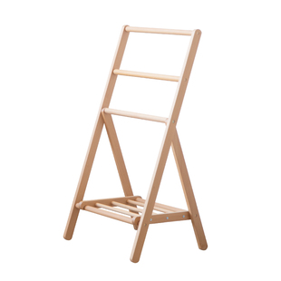 矮款实木挂衣架床边放衣服落地衣帽架卧室隔夜衣架收纳神器置物架