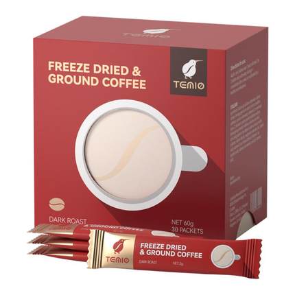 黑咖啡无糖0脂美式速溶咖啡提神代谢加速燃减TEMIO临期官方正品