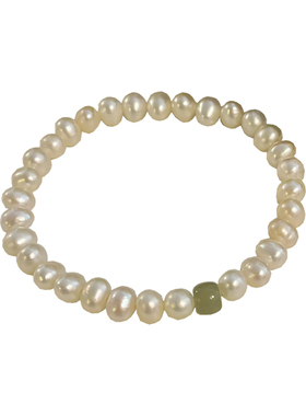 「青黛温柔」天然和田玉珍珠手链