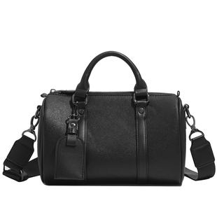 NESBIT黑武士男包欧美潮牌斜挎包波士顿包轻奢枕头包单肩圆筒包男