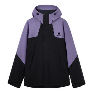 骆驼男装夹克外套男款2025新款连帽徒步休闲登山运动防风防水冲锋