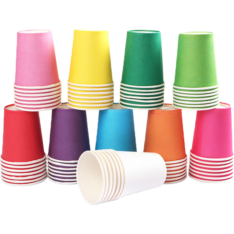 彩色一次性纸杯子幼儿园中班儿童早教手工diy美工区区域投放材料