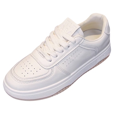 真皮平底百搭小白鞋软底ins休闲