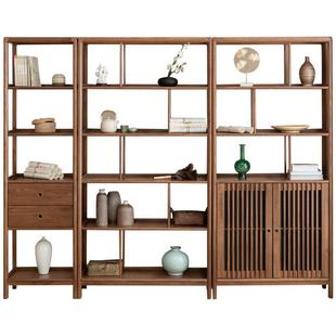 方迪全实木博古架隔断现代简约新中式书架多宝阁置物架书柜展示柜