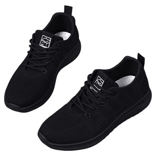 2026春秋新款老北京布鞋女透气网面厨房工作防滑软底系带休闲单鞋