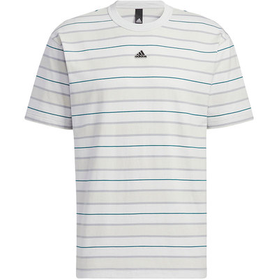 Adidas/阿迪达斯正品SS STRIPES TEE男子运动短袖T恤HS4382