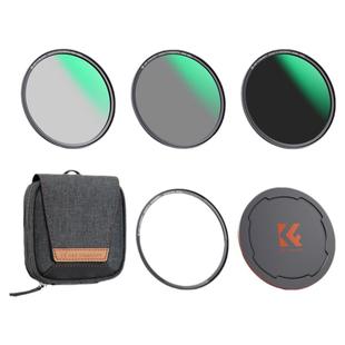 卓尔圆形磁吸滤镜套装NANO-X系列67 72 77 82 95mm CPL+ND8+ND64+磁吸镜头盖+转接环微单反相机滤镜快拆滤镜