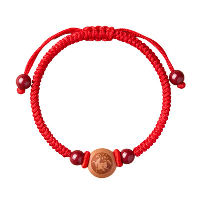 【平安吉祥】桃木生肖手绳