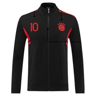 拜仁长袖足球训练服套装定制秋冬加绒保暖半全拉链外套热身出场服
