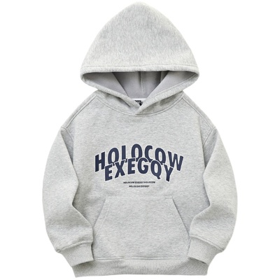 180青少年儿童加绒连帽卫衣冬款