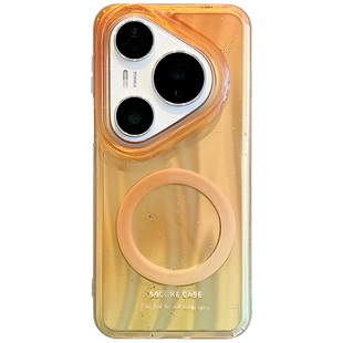 适用华为pura90promax手机壳pura80pro+秒变原机色极光渐变pura70pro+情侣p70Ultra双层防摔mate80promax男女