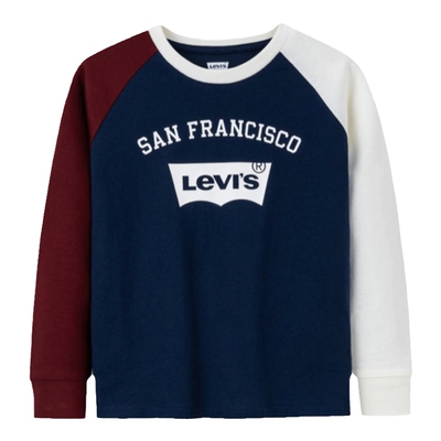 Levis李维斯儿童童装长袖t恤2026秋装新款中大童男童运动服卫衣女