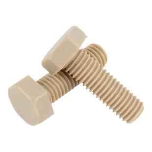 PEEK外六角螺丝M3M4M5M6M8M10-M20耐高温六角头螺栓*8x10x12-100