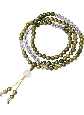 宫里上新正品纯天然老料绿檀手串