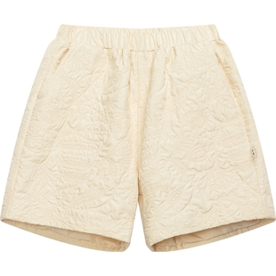 播broadcute童装加厚短裤2024春季新款加棉绣花女童裤子KGR1K808