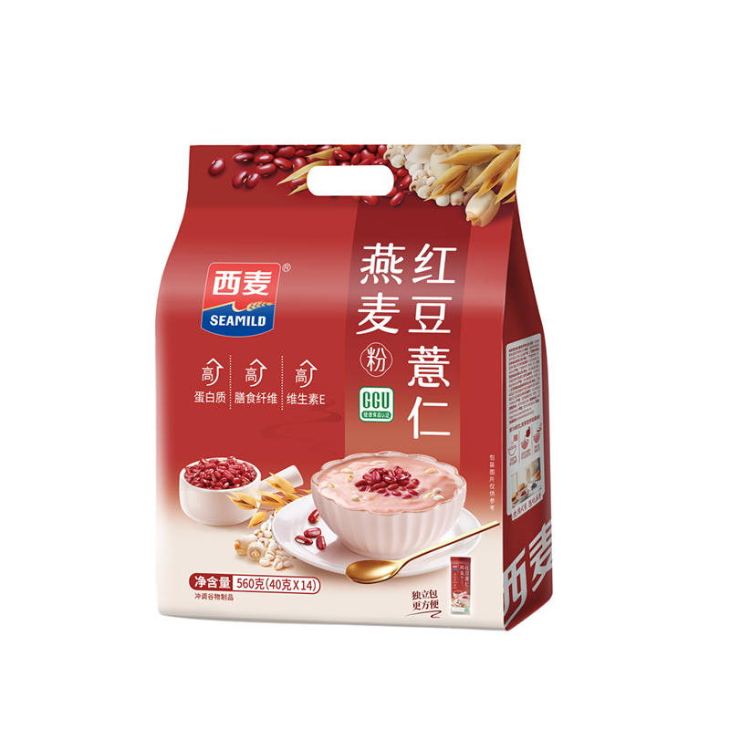 西麦红豆薏仁燕麦粉560g(40g*14)高蛋白0添加高纤高VE营养代餐