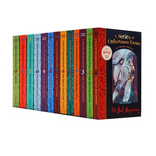 波特莱尔大冒险13册 英文原版 A Series of Unfortunate Events 雷蒙斯尼奇的不幸历险 Lemony Snicket 青少年英语课外读物