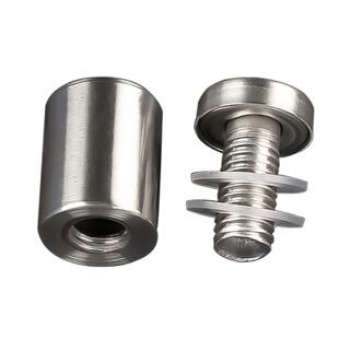 玻璃固定钉镜扣钢化安装配件装饰盖帽浴室门拉手广告不锈钢墙螺丝